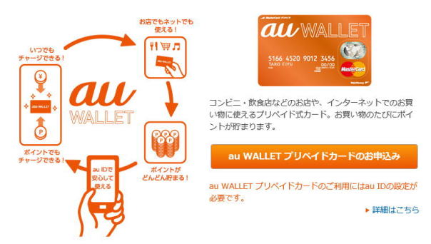 アマゾンプライム会員　au WALLET